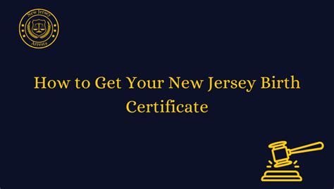 Birth Certificate New Jersey: Your Guide to Getting It Right