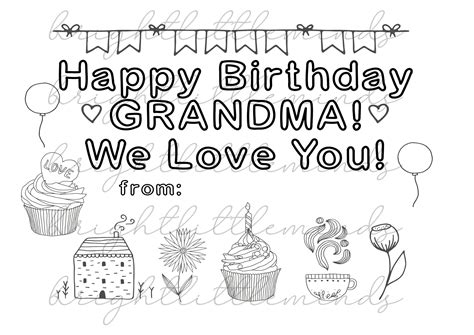 Birthday Card For Grandma Printable