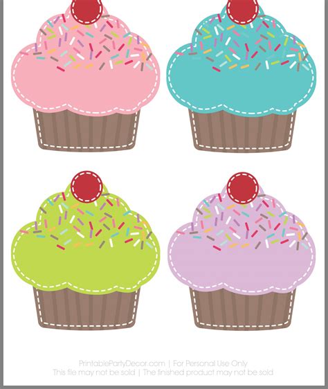 Birthday Cupcake Template