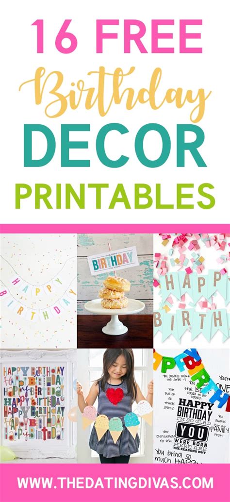 Birthday Decor Printable