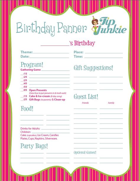 Birthday Party Planner - Frames n/ Games PDF Epub