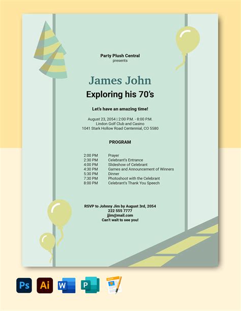 Birthday Program Template