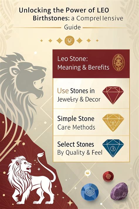 Birthstones for Leo: Enhancing Confidence and Success