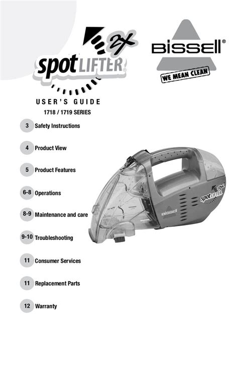 Bissell Spot Bot Instruction Manual Ebook Reader