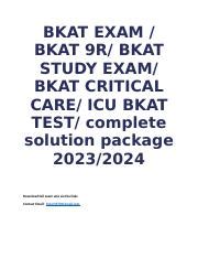 Bkat Exam Sample Test Critical Care Questions Ebook Reader