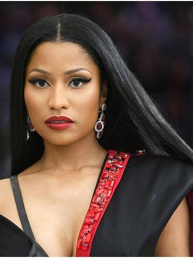 Black 24" Straight Without Bangs Long Nicki Minaj Wigs