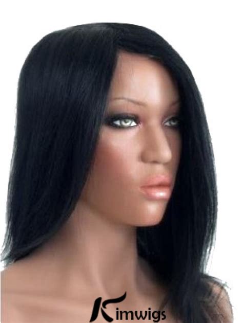 Black 24" Straight Without Bangs Long Rihanna Wigs