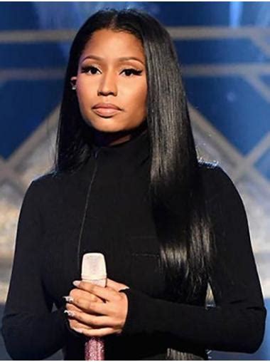 Black 26" Straight Without Bangs Long Nicki Minaj Wigs