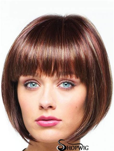 Black Bob Wig Synthetic Lace Front Wigs Chin Length Blunt Bob Wigs