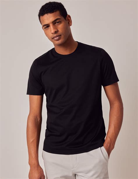 Black Cotton Tee: