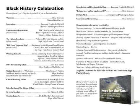 Black History Program Template