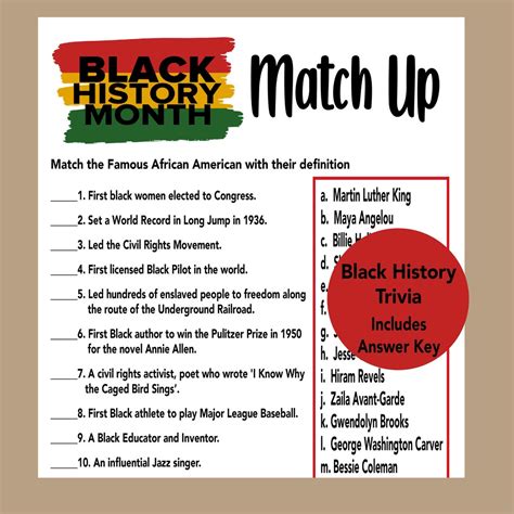 Black History Quiz With Answers Doc