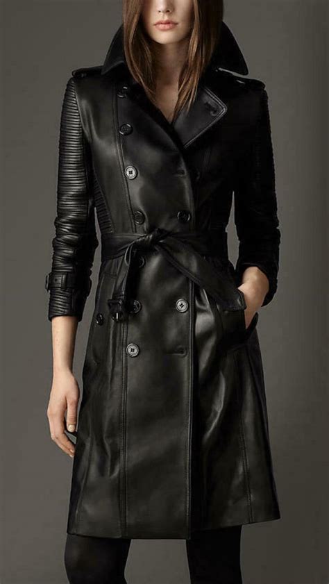 Black Leather Coat: