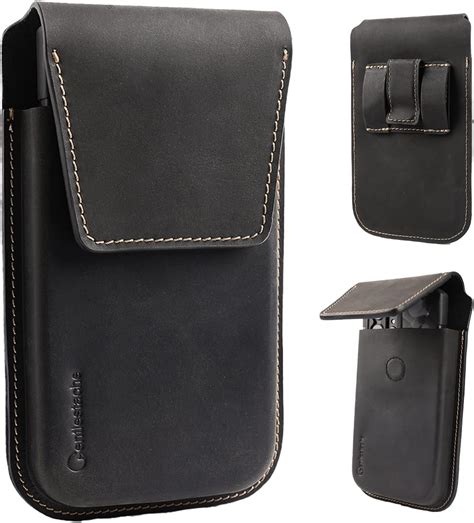 Black Leather Holster Pouch iPhone Kindle Editon