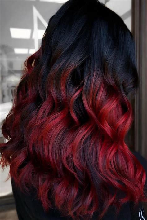 Black Red Ombre Hair Color That Will Turn Heads