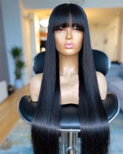 Black Straight Long 100% Hand Tied Wigs VS Machine Made Wigs