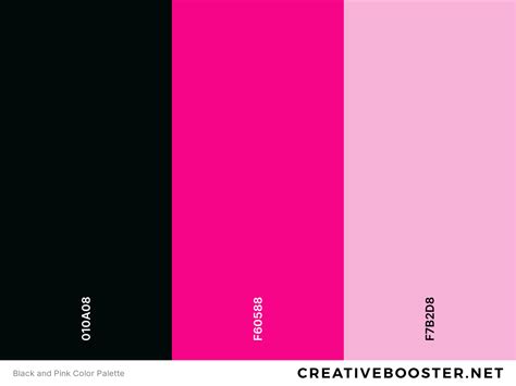 Black and Pink Color Scheme: