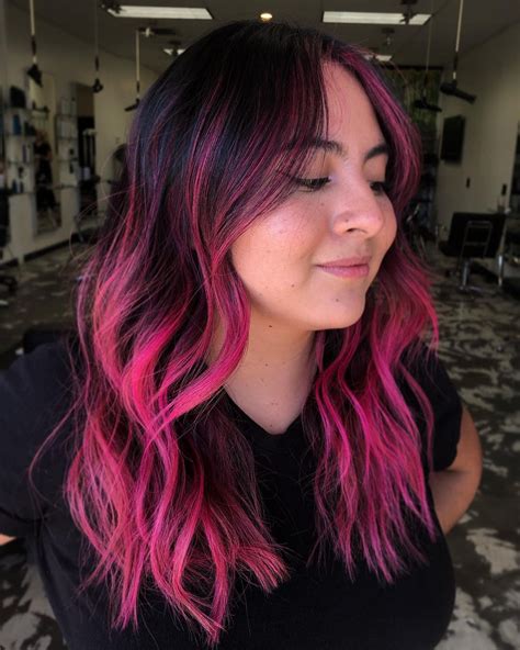 Black and Pink Hair Color Ideas