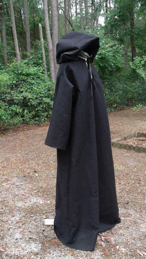 Black hooded robe: