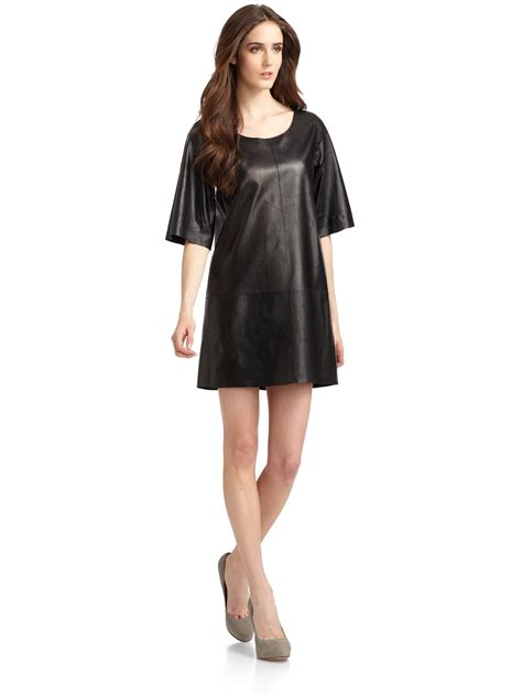 Black leather tunic: