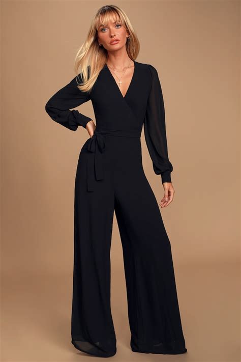 Black long sleeve jumpsuits