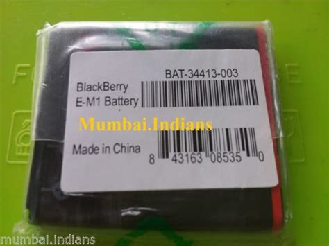 BlackBerry Original Battery BAT 34413 003 EM1 Doc