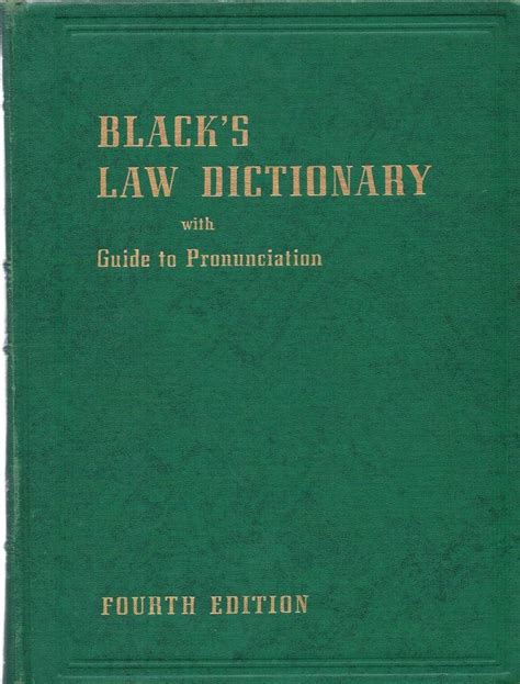 Blacks Law Dictionary 4th Edition With Guide To Pronunciation Kindle Editon