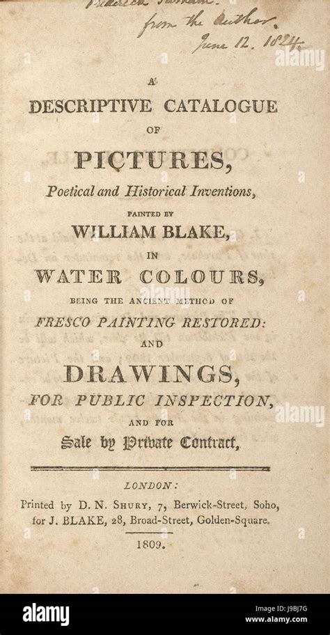 Blake's Notes For The Descriptive Catalogue