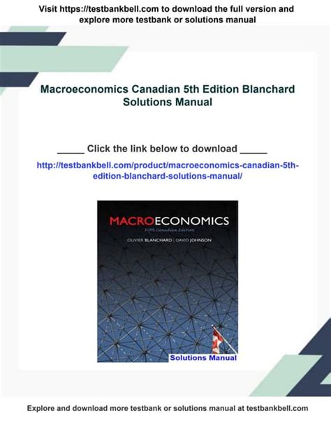 Blanchard Macroeconomics 5th Edition pdf Epub