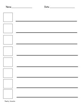 Blank Acrostic Poem Template