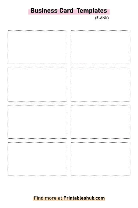 Blank Business Cards Templates