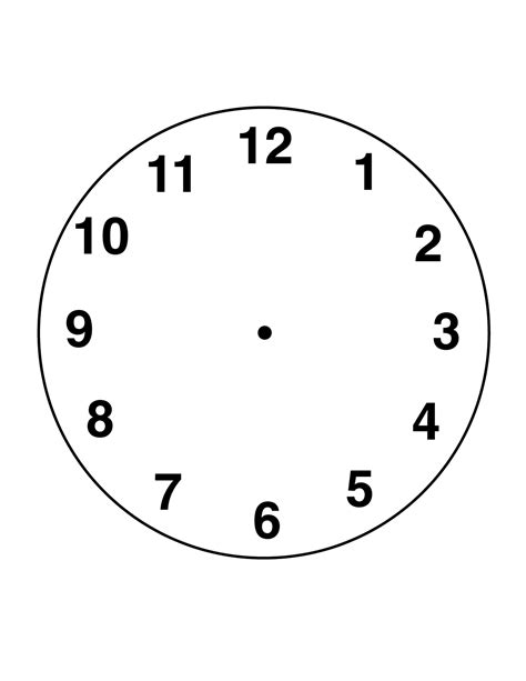 Blank Clock Printable