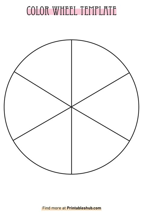 Blank Color Wheel Template