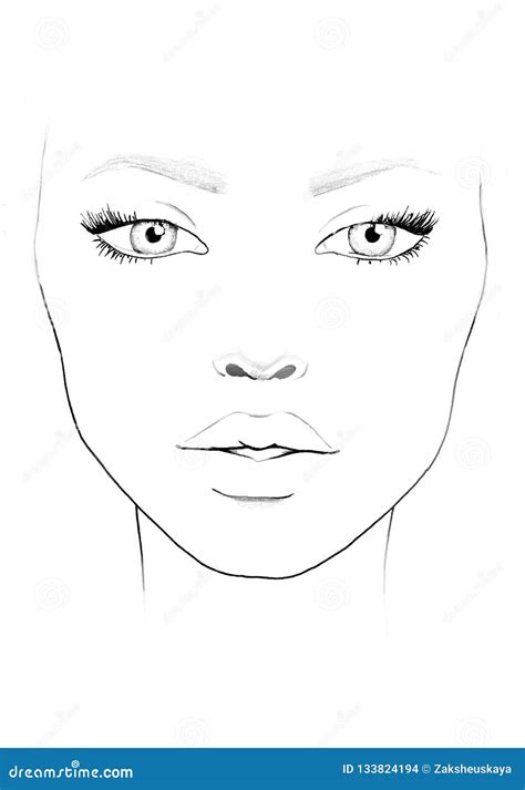 Blank Face Template For Makeup