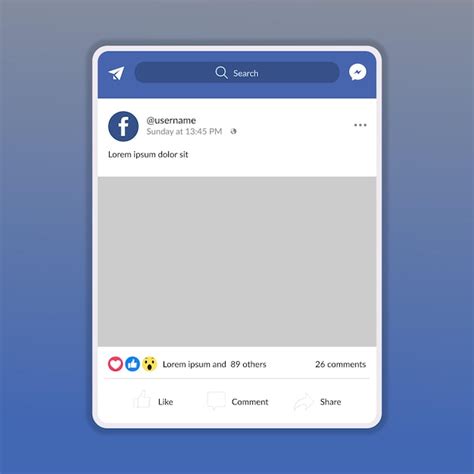 Blank Facebook Post Template