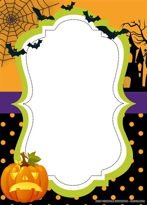 Blank Halloween Party Invitation Template