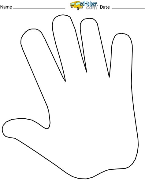 Blank Hand Template