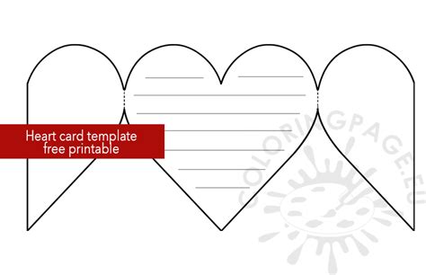 Blank Heart Card Template