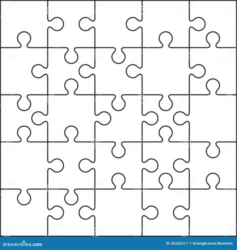Blank Jigsaw Puzzle Template