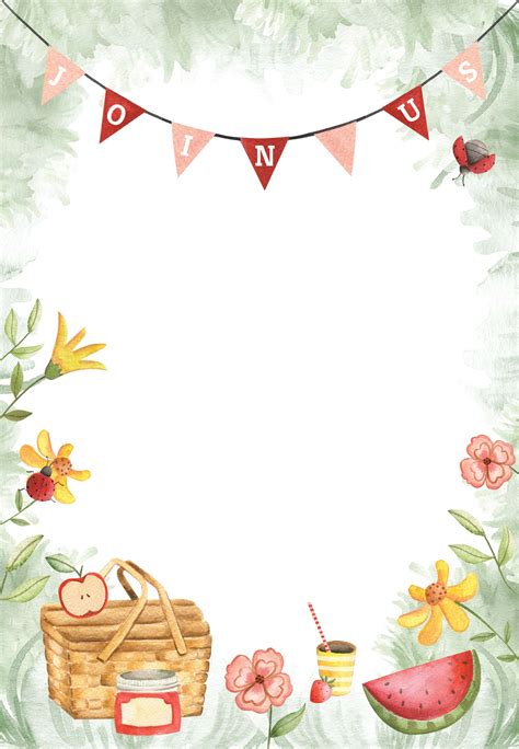 Blank Picnic Invitation Template Free