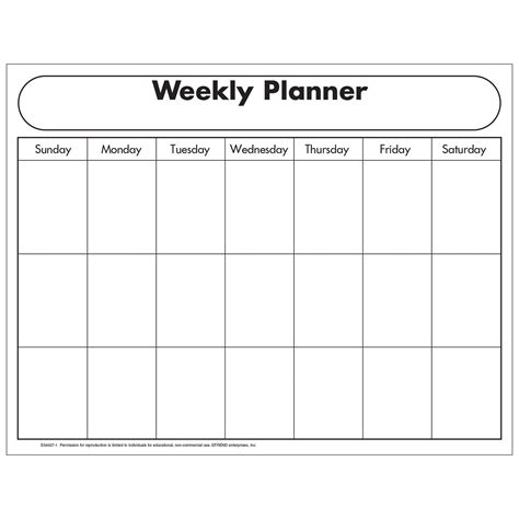 Blank Printable Weekly Planner