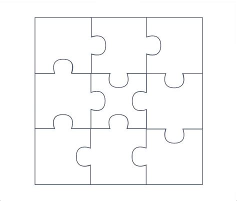 Blank Puzzle Pieces Template