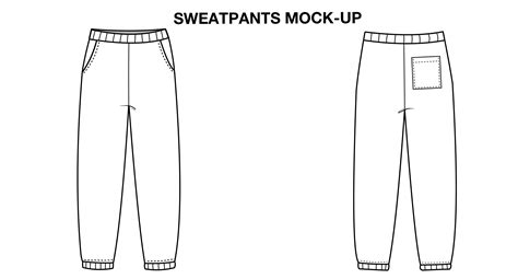 Blank Sweatpants Template