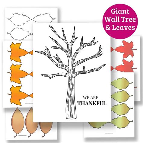 Blank Thankful Tree Template