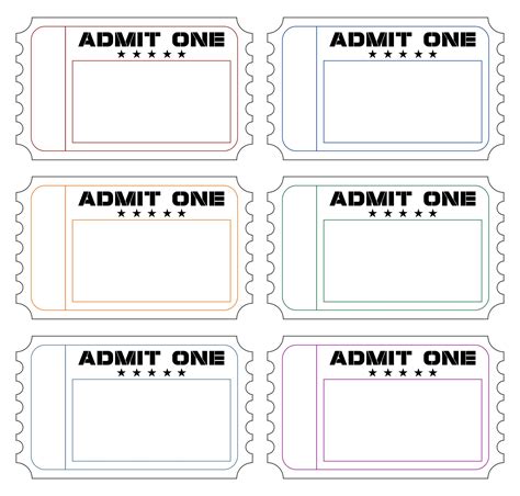 Blank Tickets Printable