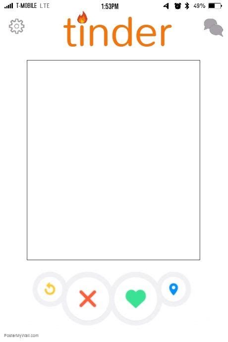 Blank Tinder Profile Template
