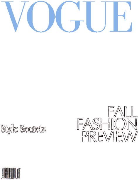 Blank Vogue Cover Template