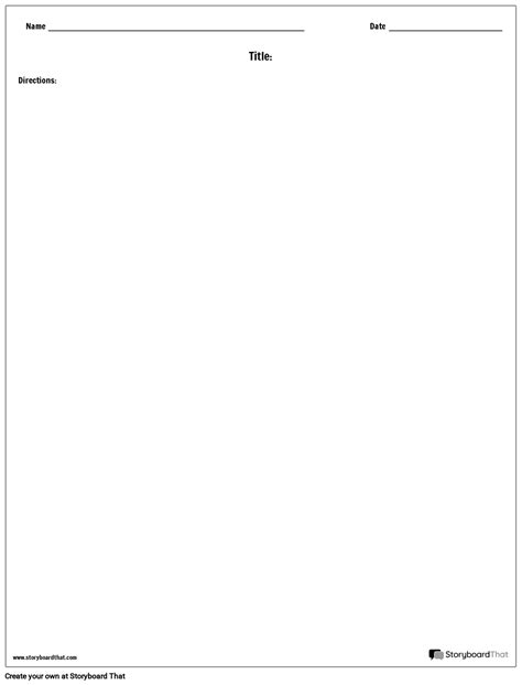 Blank Worksheet Template