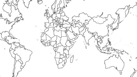 Blank World Map Printable Free