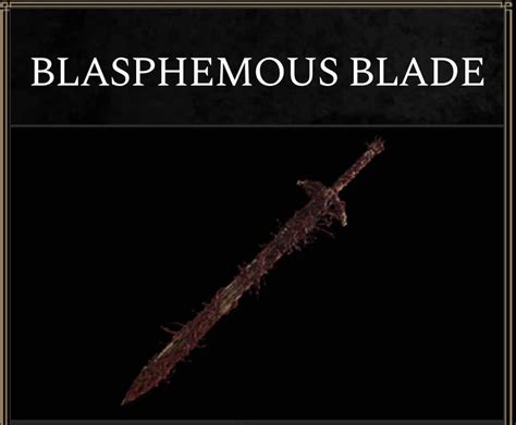 Blasphemous Blade: A Profane Tool in the Name of Vengeance